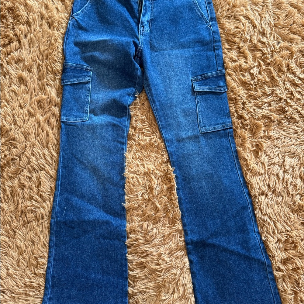 KanCan Blue Flare Wide Leg Jeans